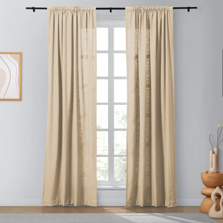 Bella Cotton Blend Curtains & Drapes Soft Top