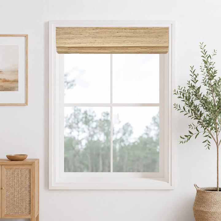 Ramie Woven Bamboo Blinds & Shades Top Down Bottom Up| Beige Brown
