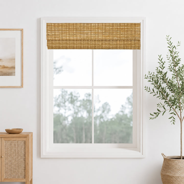 Ramie Woven Bamboo Blinds & Shades Top Down Bottom Up | Cinnamon