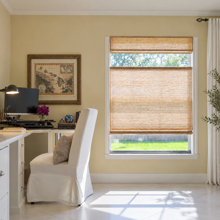 Ramie Woven Bamboo Blinds & Shades Top Down Bottom Up| Coconut