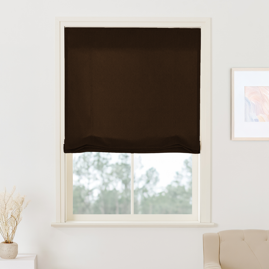 Maillard Velvet Roman Shades & Blinds | Swag