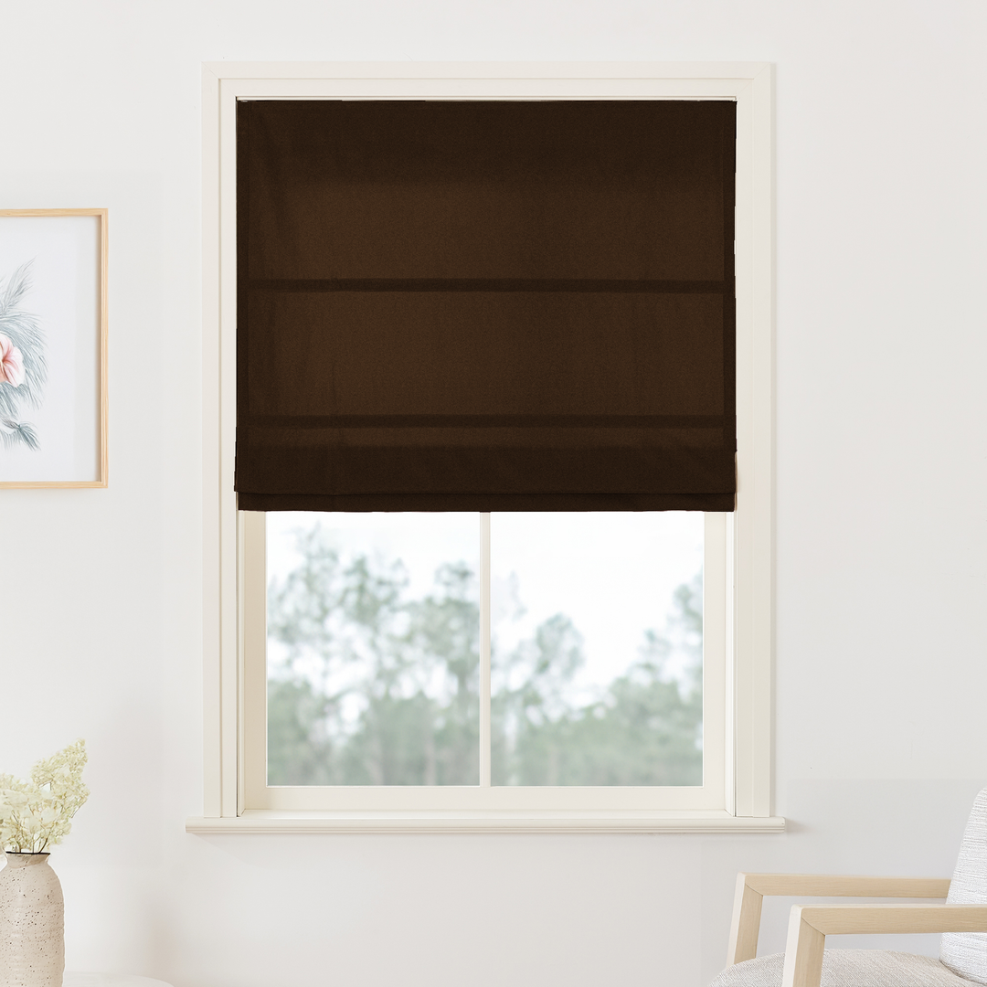 Maillard Velvet No-Drill Roman Shades & Blinds | Fold