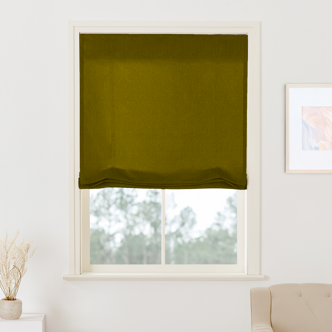 Maillard Velvet Roman Shades & Blinds | Swag