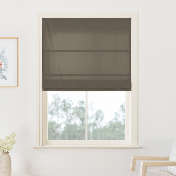 Maillard Velvet No-Drill Roman Shades & Blinds | Fold