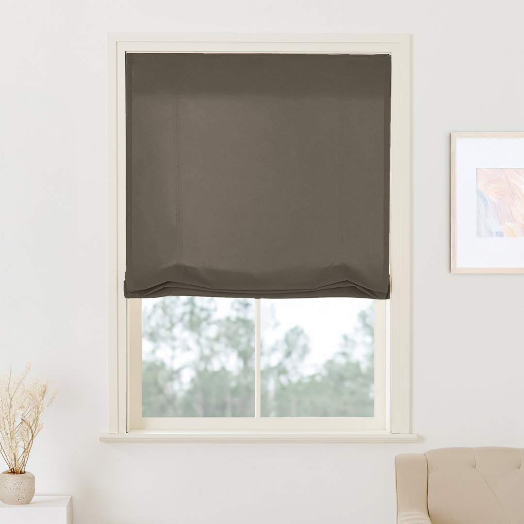 Maillard Velvet Roman Shades & Blinds | Swag