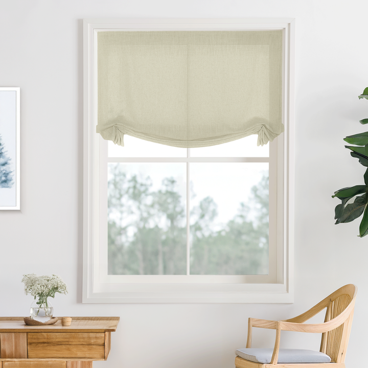 Bella Cotton No-Drill Roman Shades & Blinds | Swag