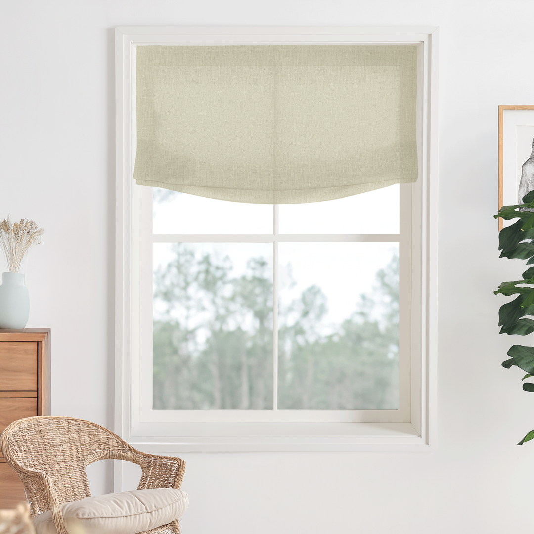 Bella Cotton No-Drill Roman Shades & Blinds | Relaxed