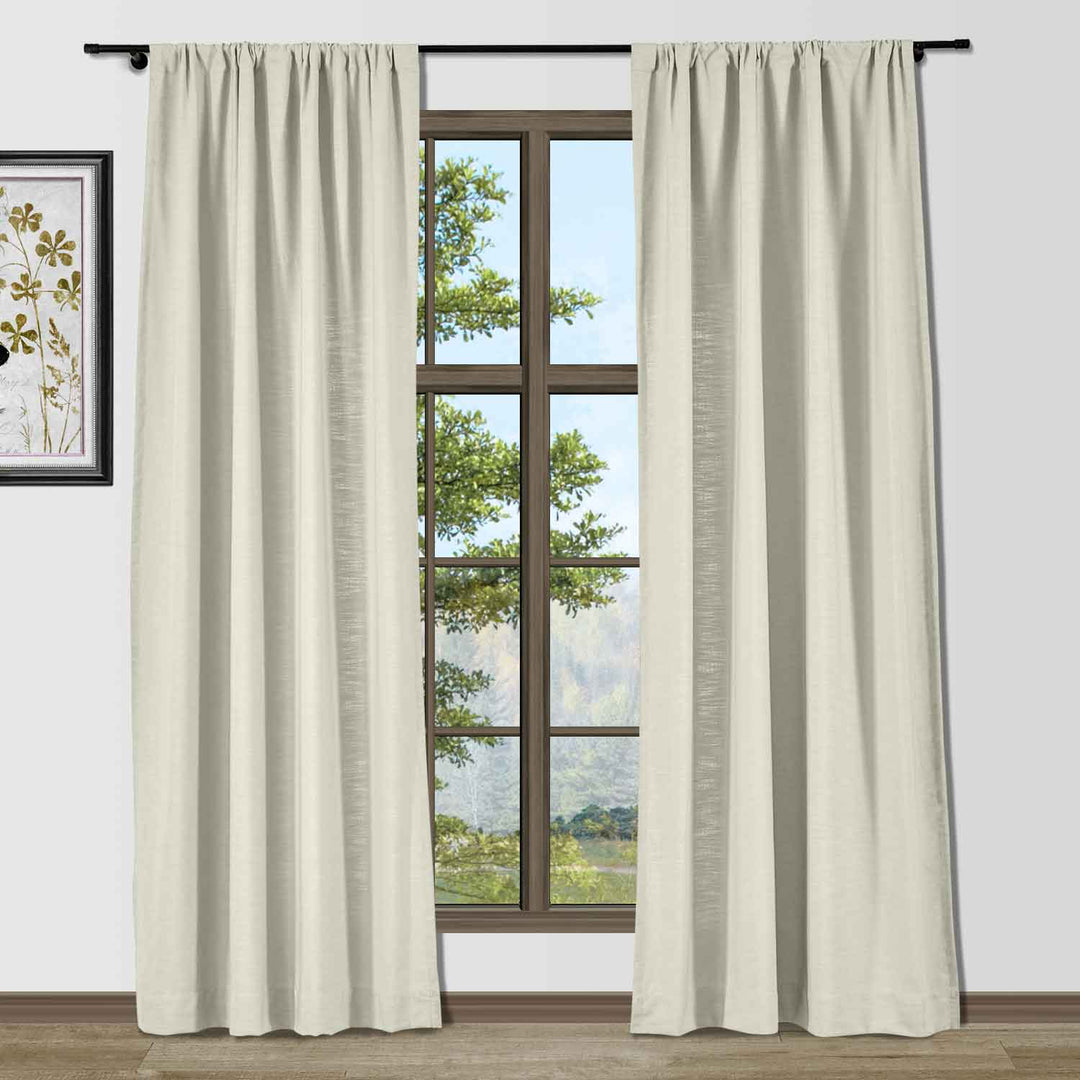 Bella Cotton Blend Curtains & Drapes Soft Top