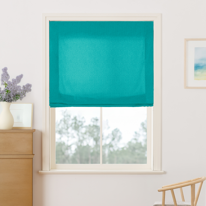 Maillard Velvet No-Drill Roman Shades & Blinds | Relaxed