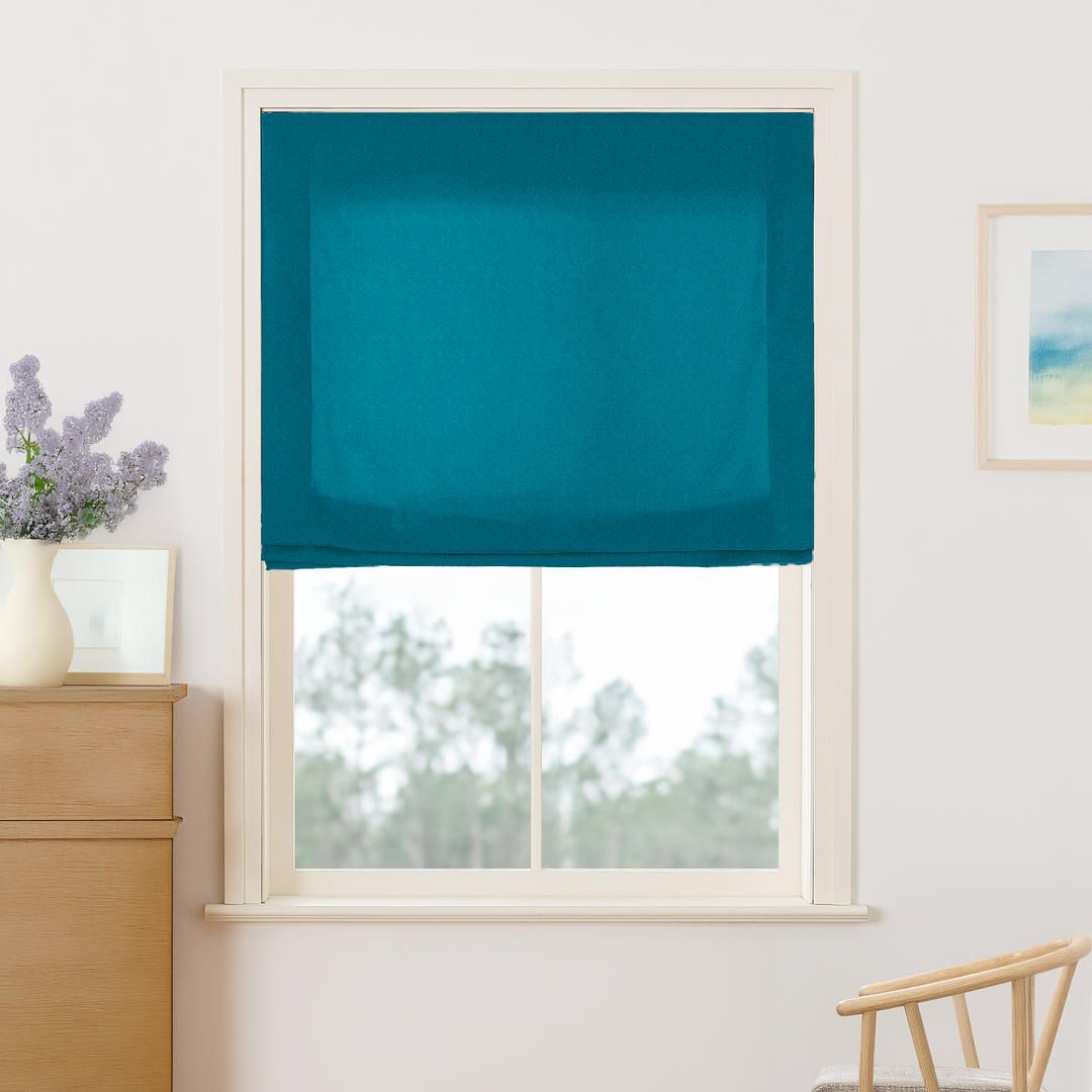 Maillard Velvet No-Drill Roman Shades & Blinds | Relaxed
