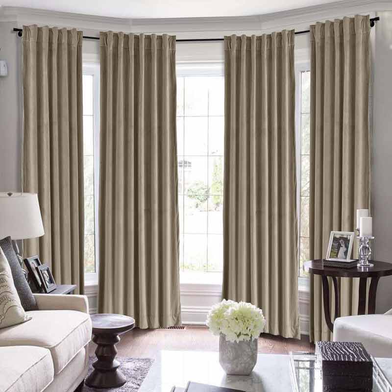 Maillard Velvet Curtains & Drapes Soft Top