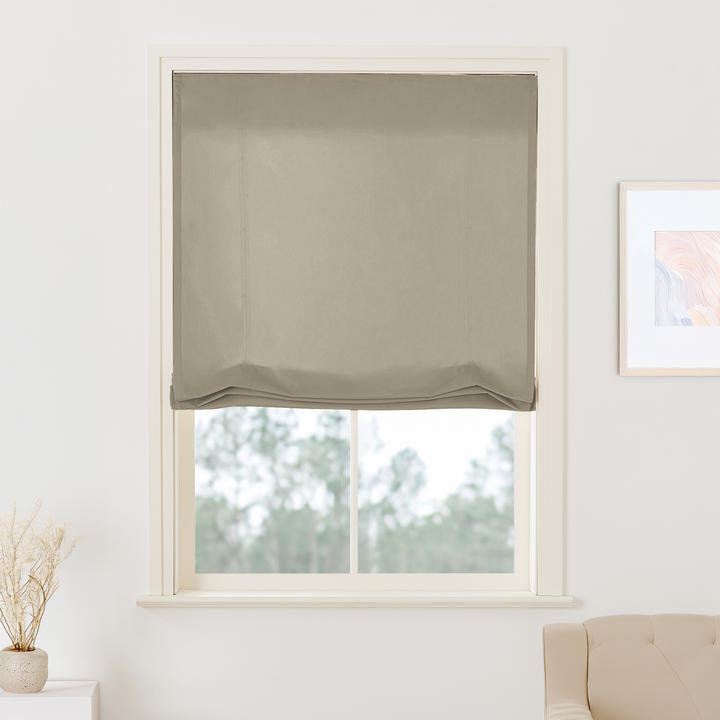 Maillard Velvet Roman Shades & Blinds | Swag