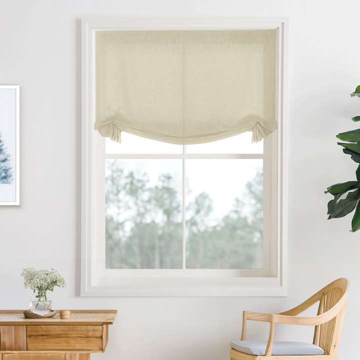 Bella Cotton No-Drill Roman Shades & Blinds | Swag