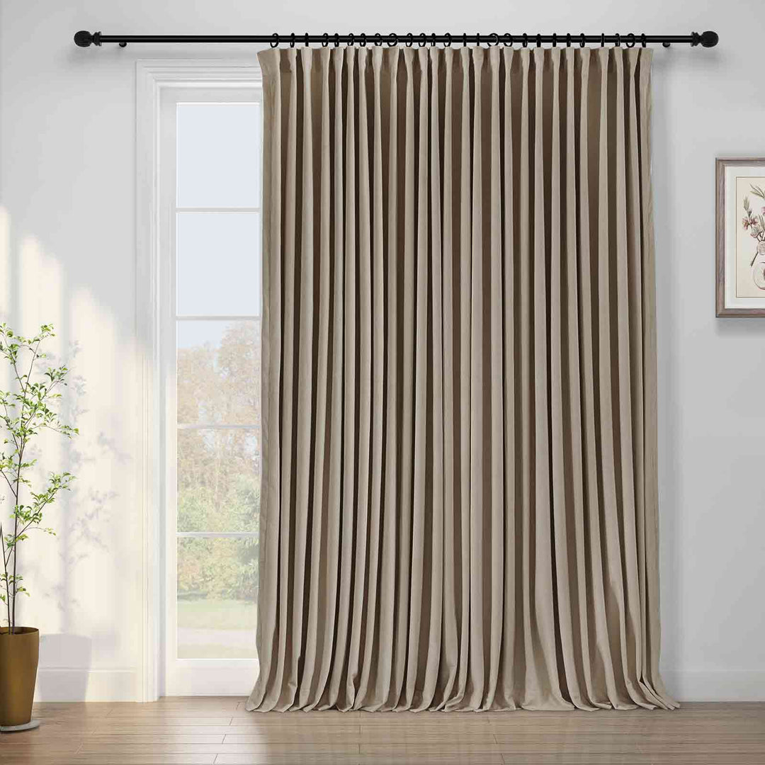 Maillard Velvet Curtains & Drapes Pleated