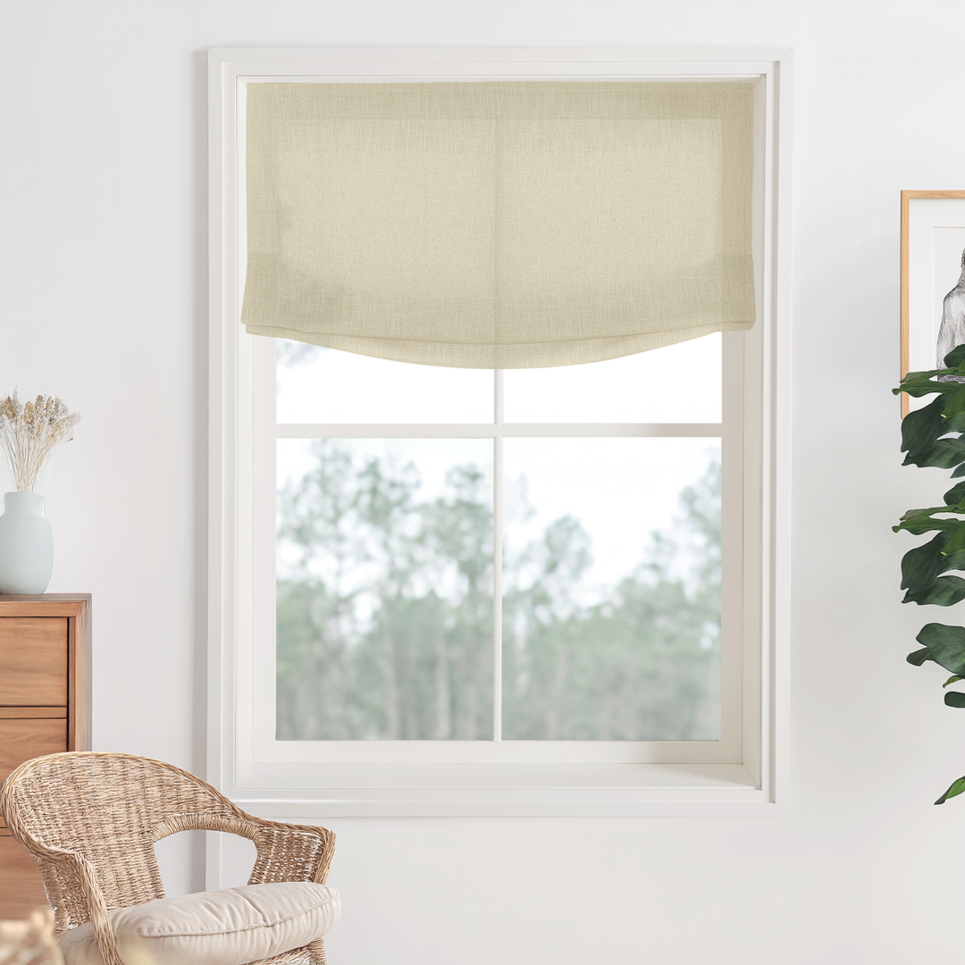 Bella Cotton Roman Shades & Blinds | Relaxed