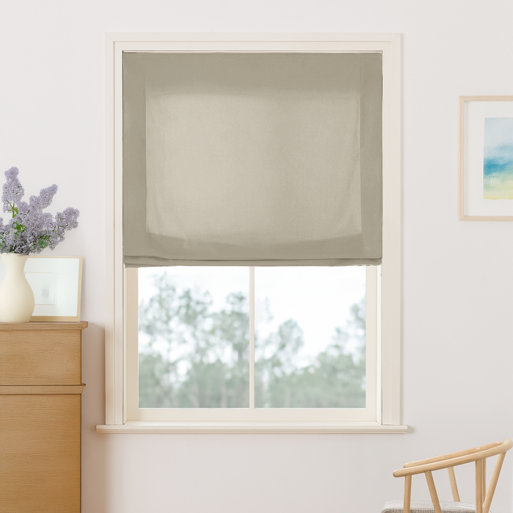 Maillard Velvet No-Drill Roman Shades & Blinds | Relaxed