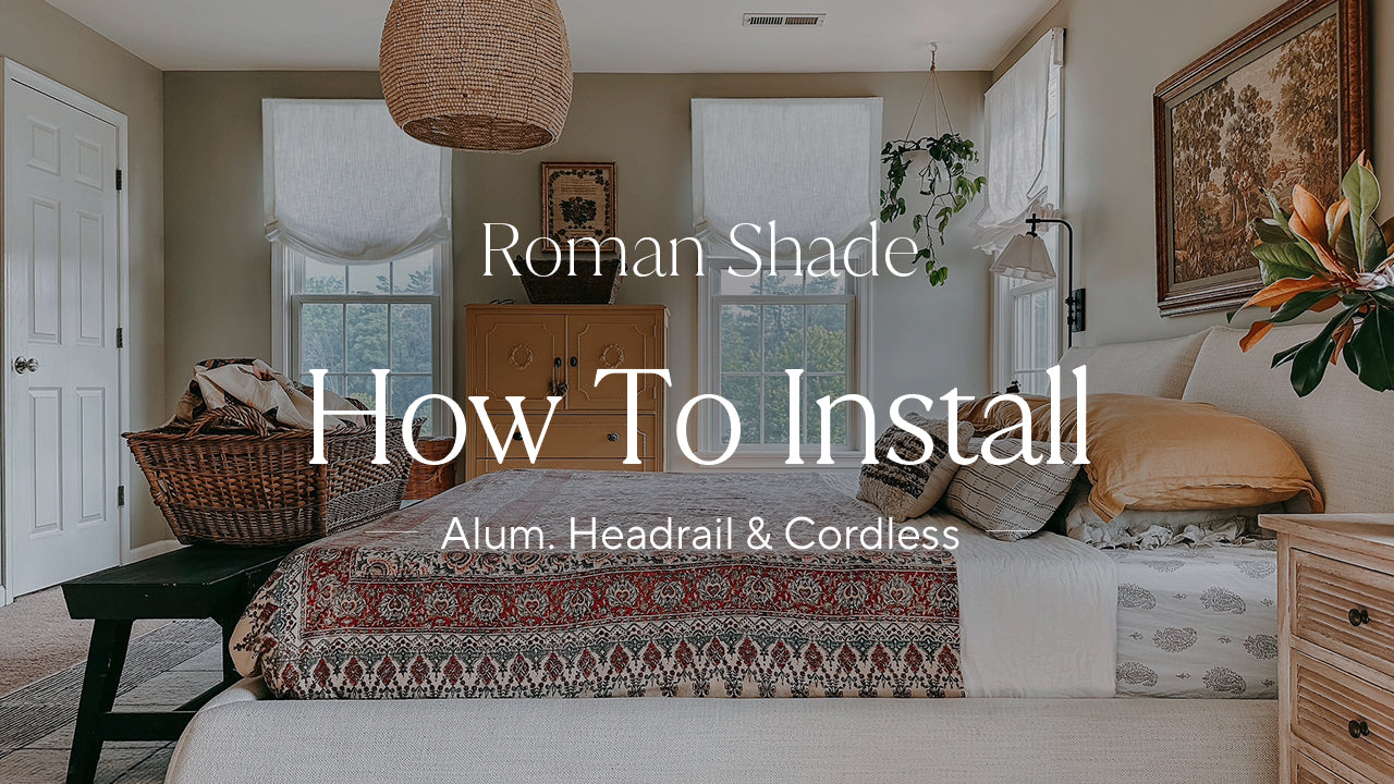 How to install roman shade with Alum. Headrail（inside mount)
