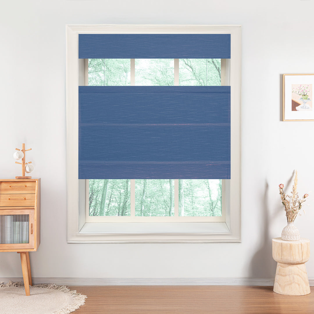Annie Blackout Flame Retardant Roman Shades & Blinds | Top Down Bottom Up