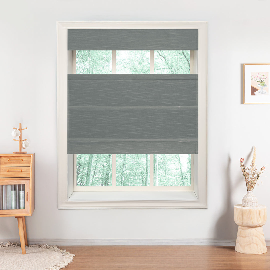 Annie Blackout Flame Retardant Roman Shades & Blinds | Top Down Bottom Up