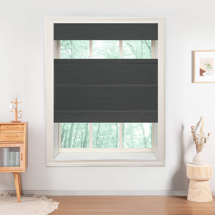 Annie Blackout Flame Retardant Roman Shades & Blinds | Top Down Bottom Up