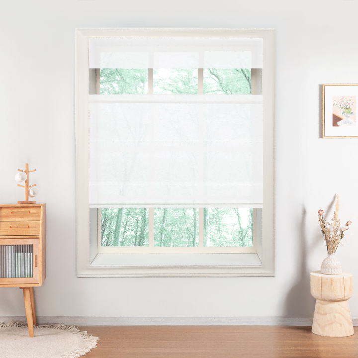 Belgian Flax Linen Roman Shades & Blinds | Top Down Bottom Up