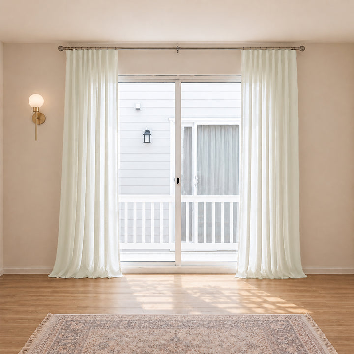 Belgian Flax Linen Curtains & Drapes Pleated