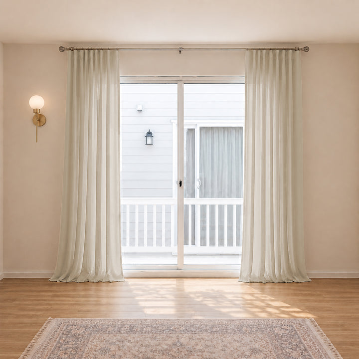 Belgian Flax Linen Curtains & Drapes Pleated