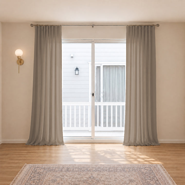 Belgian Flax Linen Curtains & Drapes Pleated