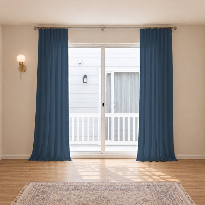 Belgian Flax Linen Curtains & Drapes Pleated