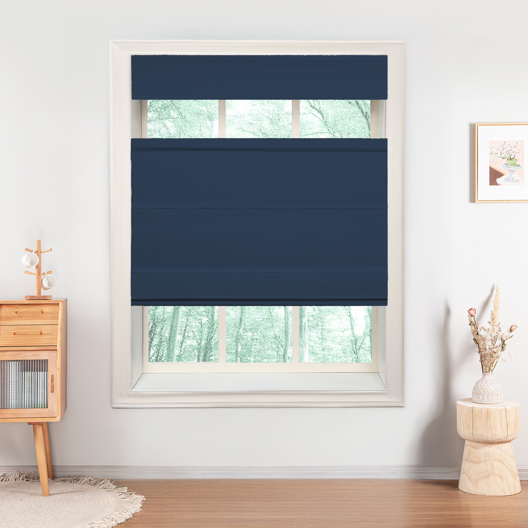 Belgian Flax Linen Roman Shades & Blinds | Top Down Bottom Up