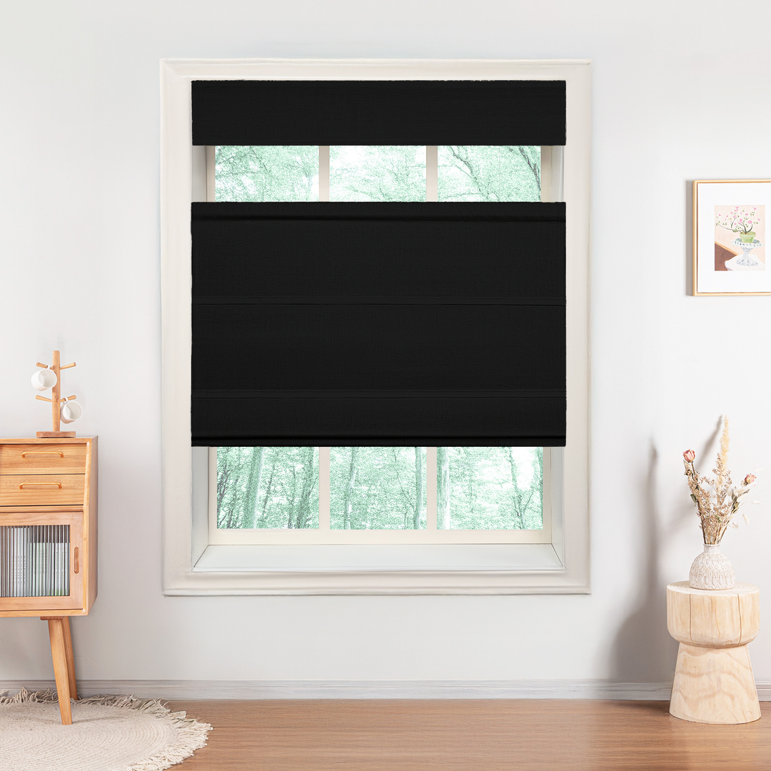 Belgian Flax Linen Roman Shades & Blinds | Top Down Bottom Up