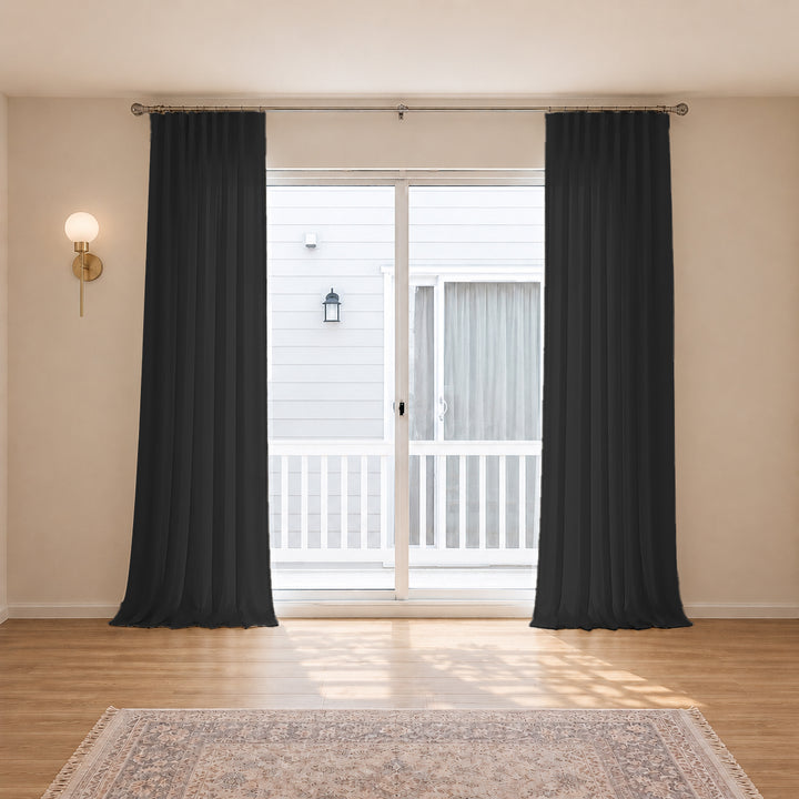 Belgian Flax Linen Curtains & Drapes Pleated