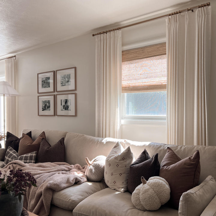 Ramie Woven Bamboo Blinds & Shades Top Down Bottom Up | Beige