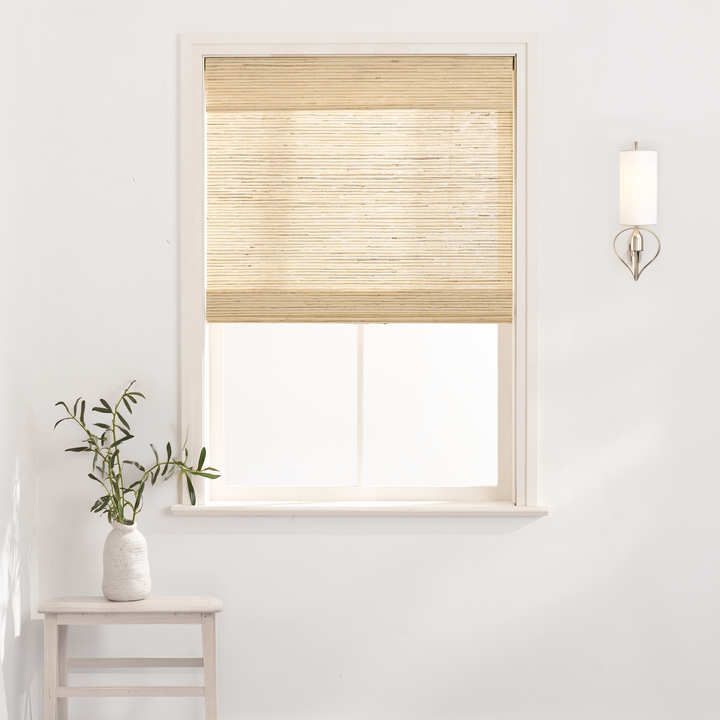 Ramie Woven Bamboo No-Drill Blinds & Shades | Beige Brown