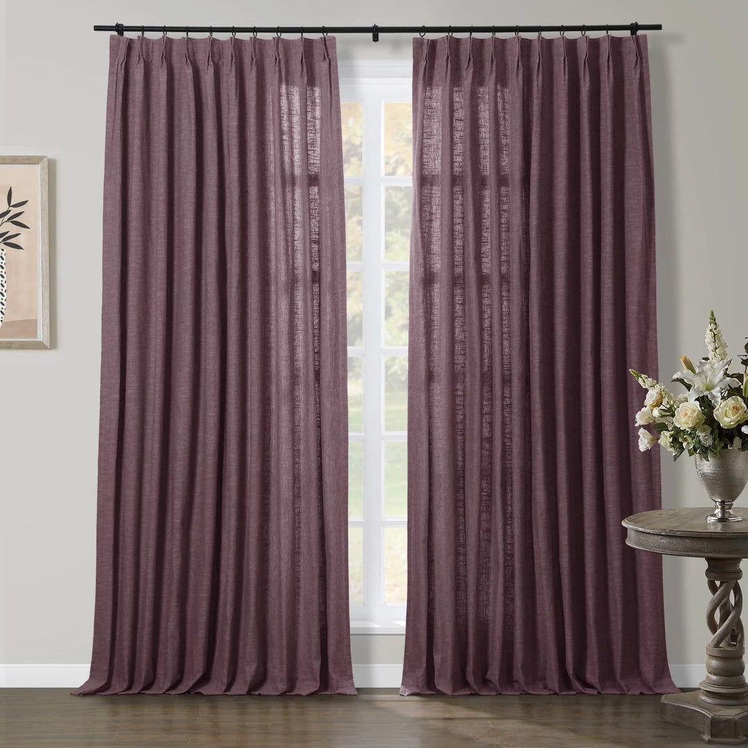 Liz Linen Curtains & Drapes Pleated