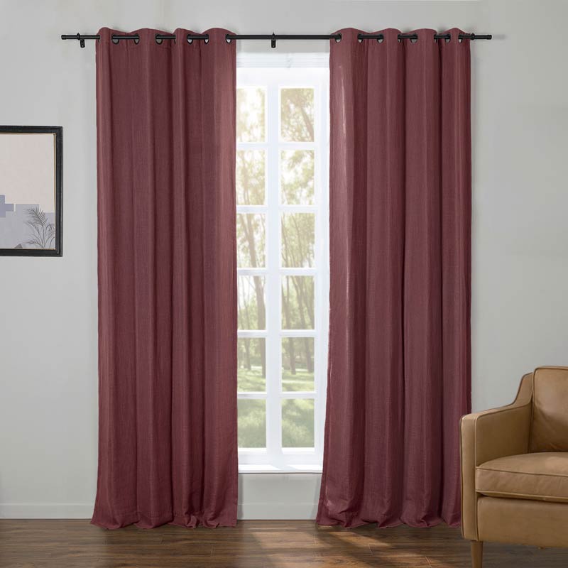 Kelly Faux Linen Curtains & Drapes Grommet