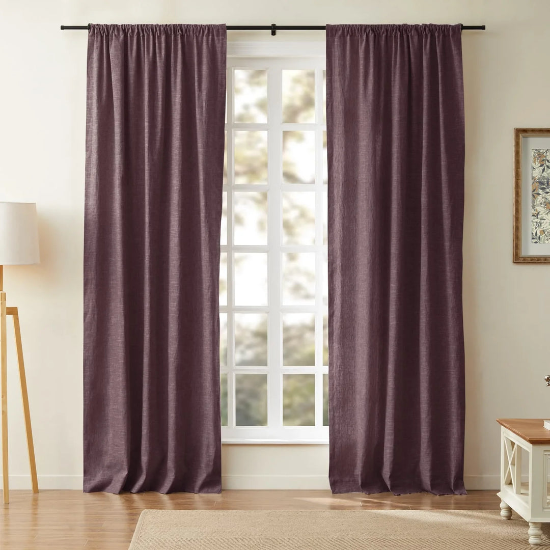 Jenna Linen Curtains & Drapes Soft Top