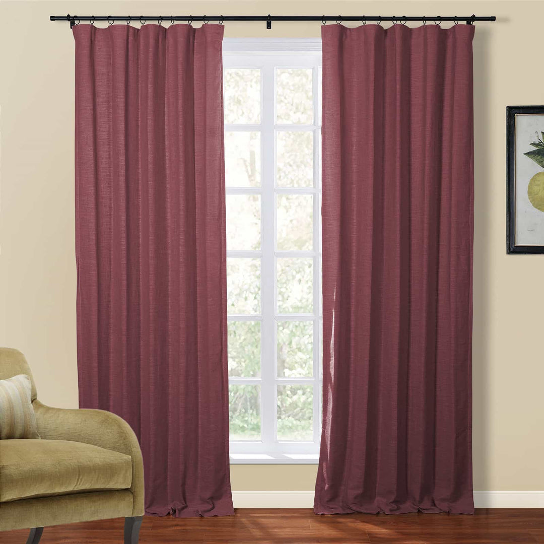 Kelly Linen Blend Curtains & Drapes Soft Top