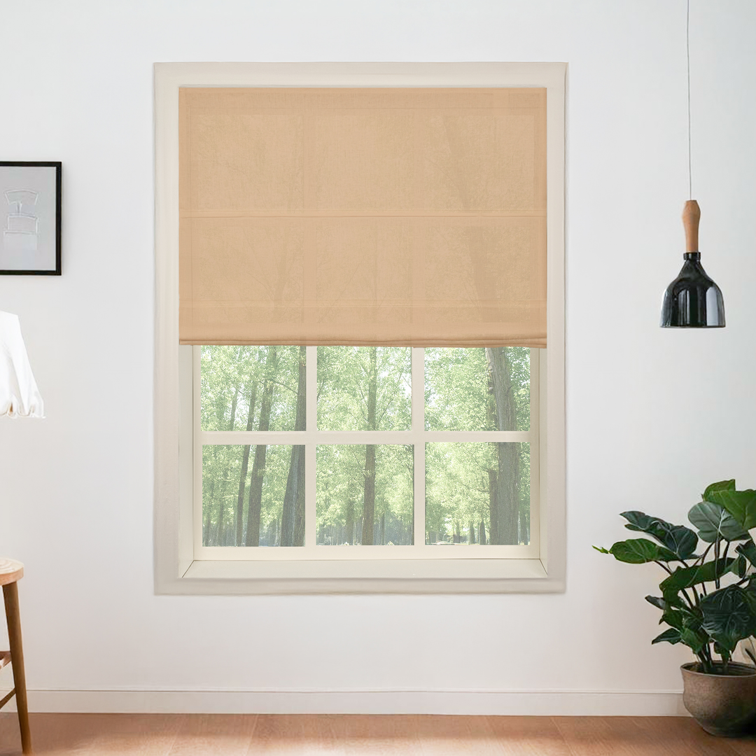 Belgian Flax Linen Roman Shades & Blinds