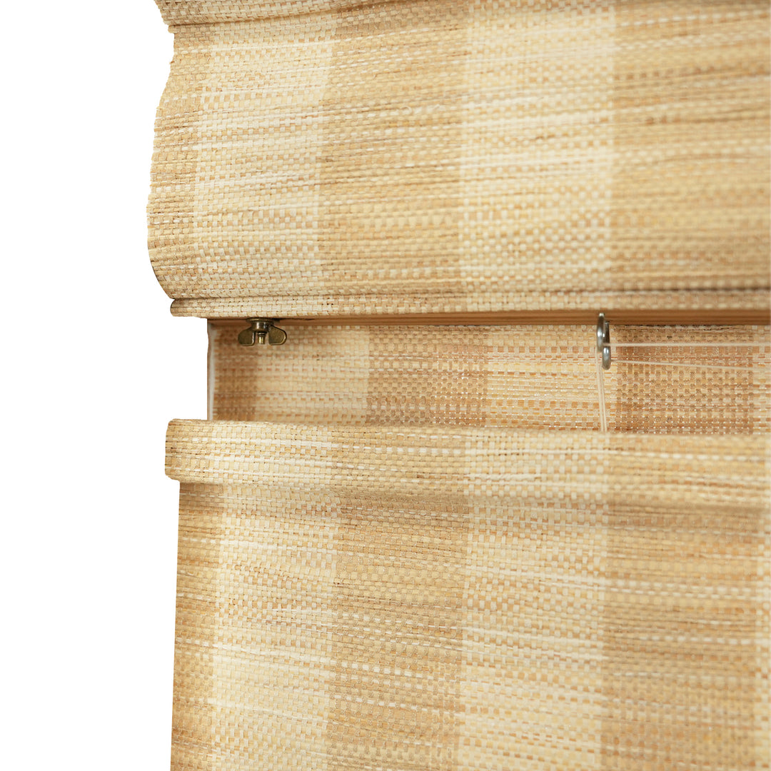 Reed Stripe Bamboo Blinds & Shades | Top Down Bottom Up - Wooden Headrail