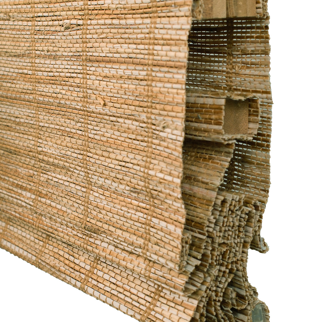 Reed Stripe Bamboo Blinds & Shades | Top Down Bottom Up - Wooden Headrail