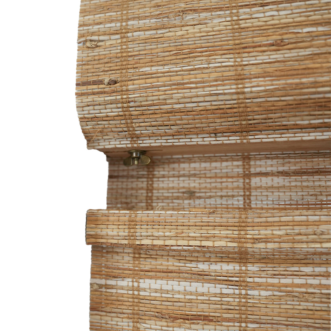 Reed Stripe Bamboo Blinds & Shades | Top Down Bottom Up - Wooden Headrail