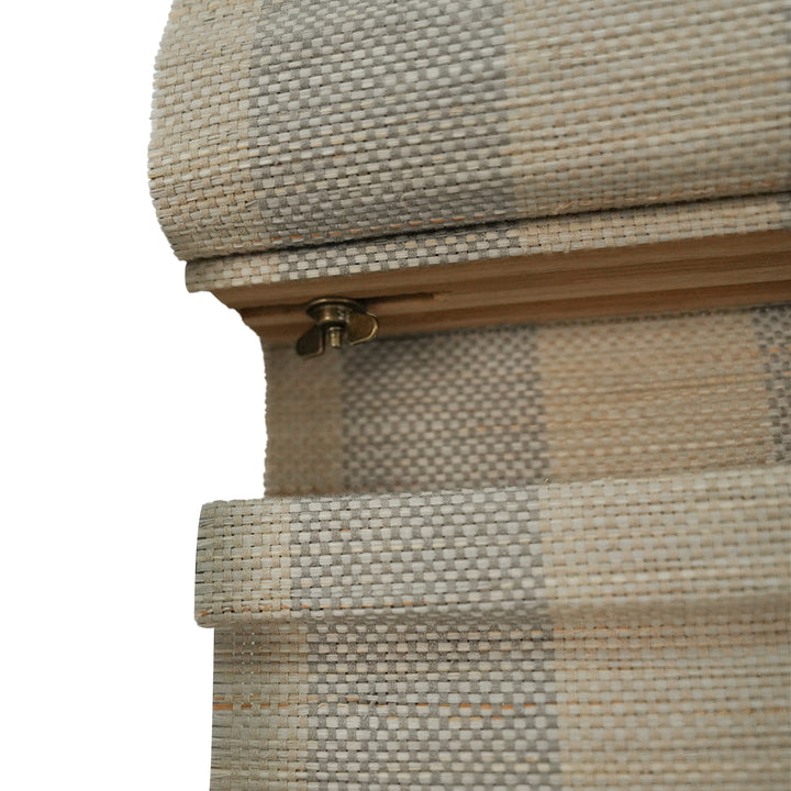 Reed Stripe Bamboo Blinds & Shades | Top Down Bottom Up - Wooden Headrail