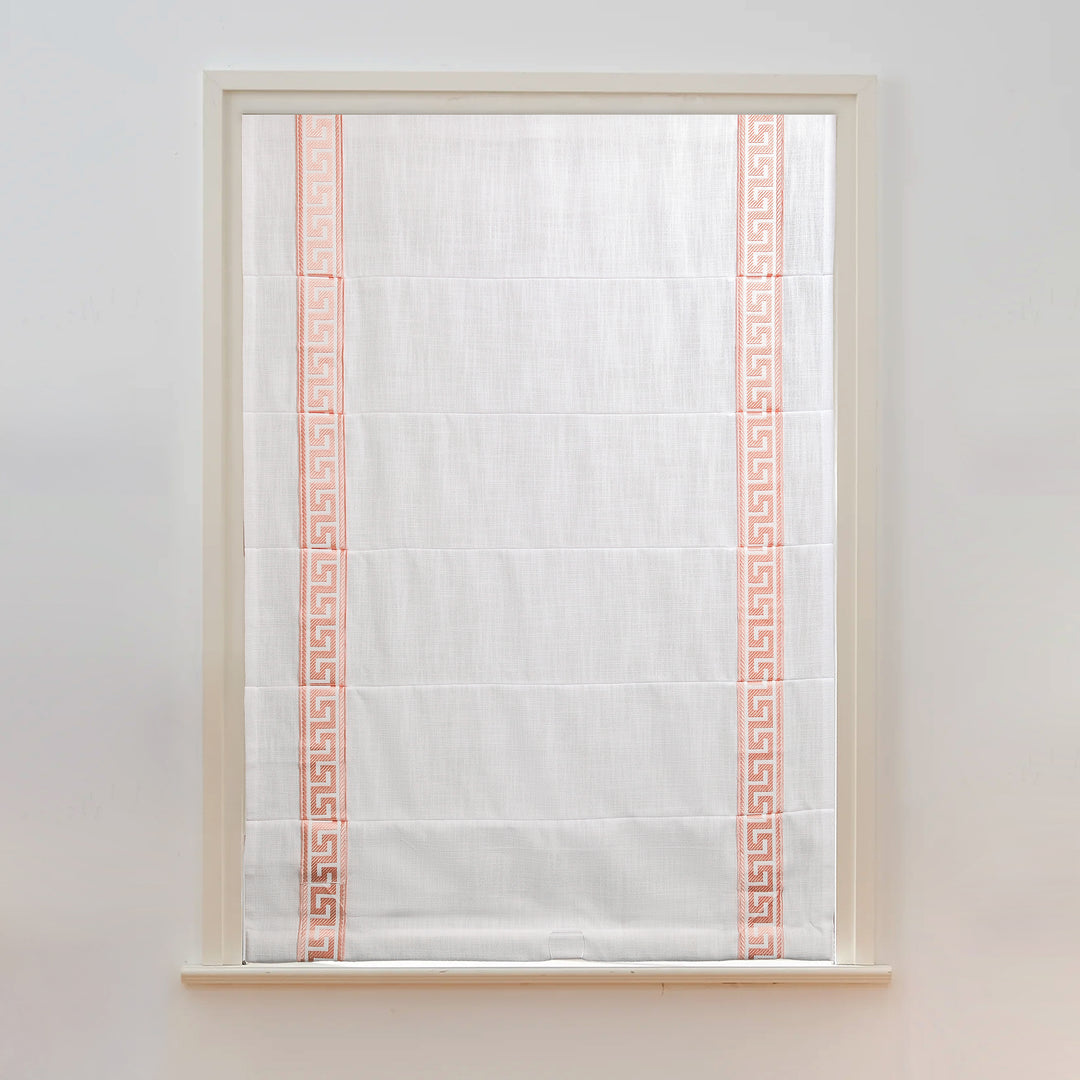 Custom Roman Shade & Blinds with Trim Border