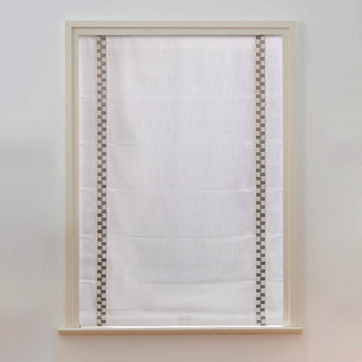 Custom Roman Shade & Blinds with Trim Border