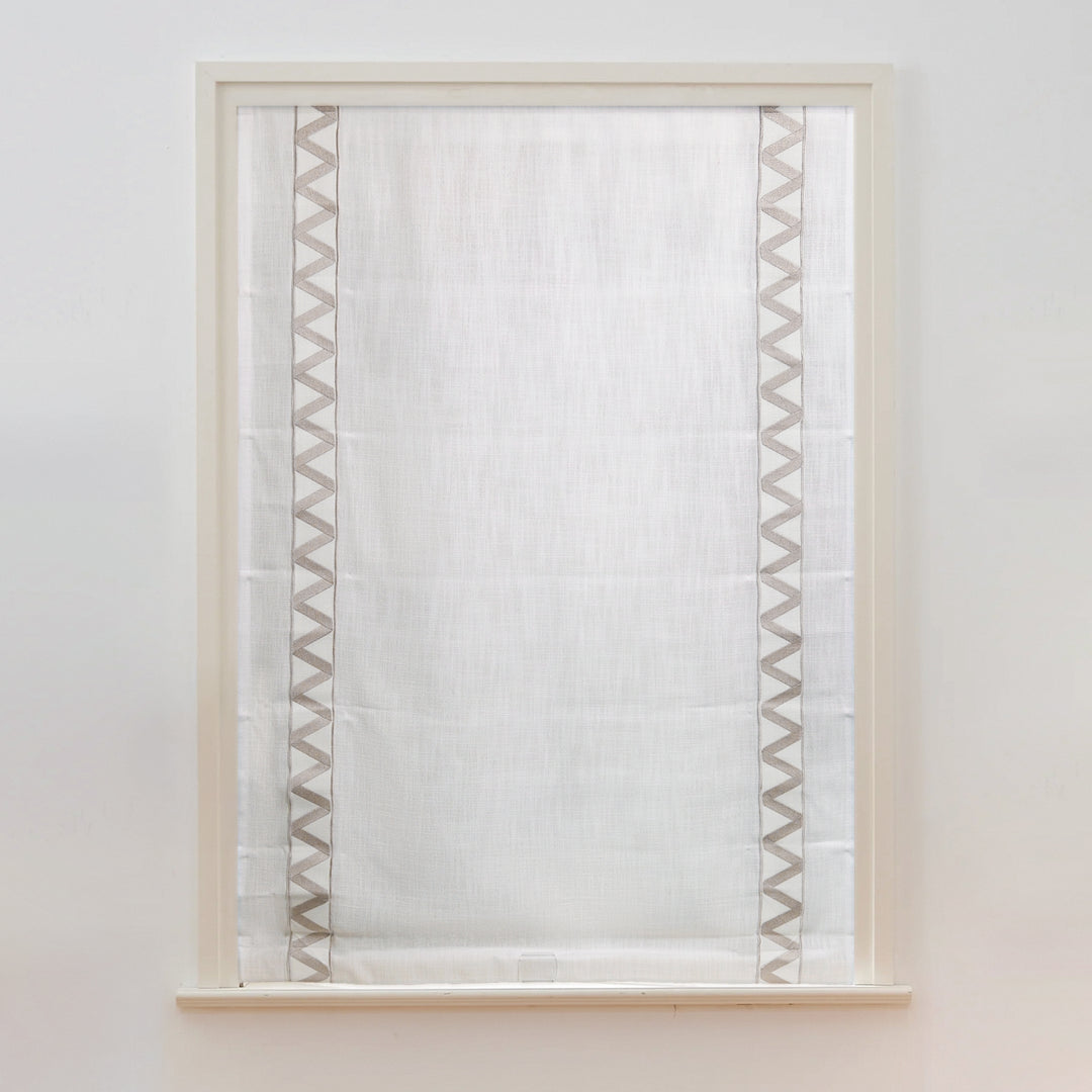 Custom Roman Shade & Blinds with Trim Border