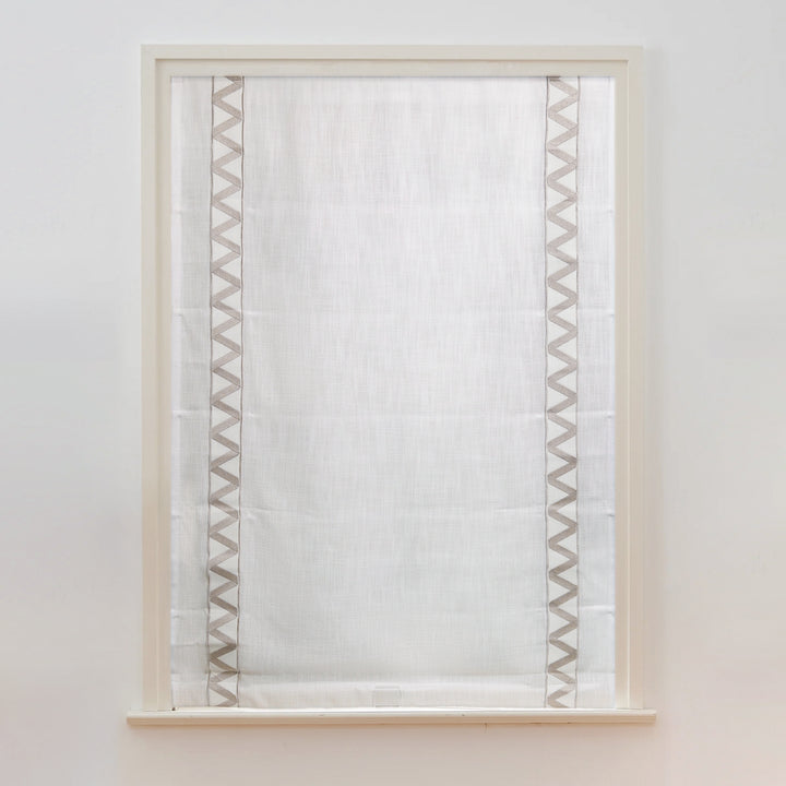 Custom Roman Shade & Blinds with Trim Border