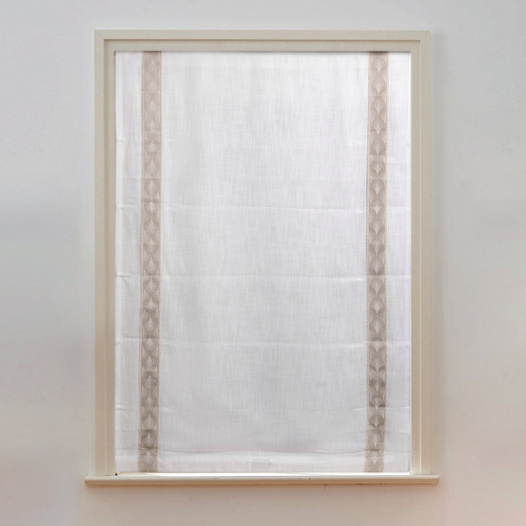 Custom Roman Shade & Blinds with Trim Border