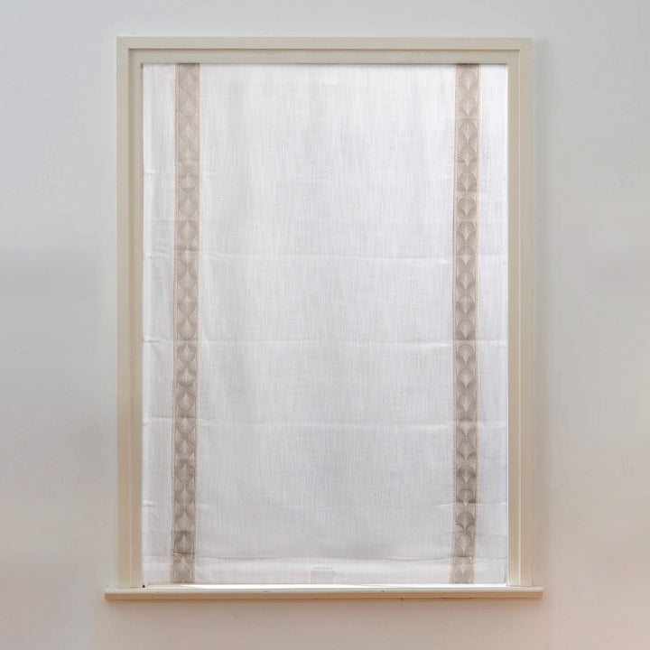 Custom Roman Shade & Blinds with Trim Border