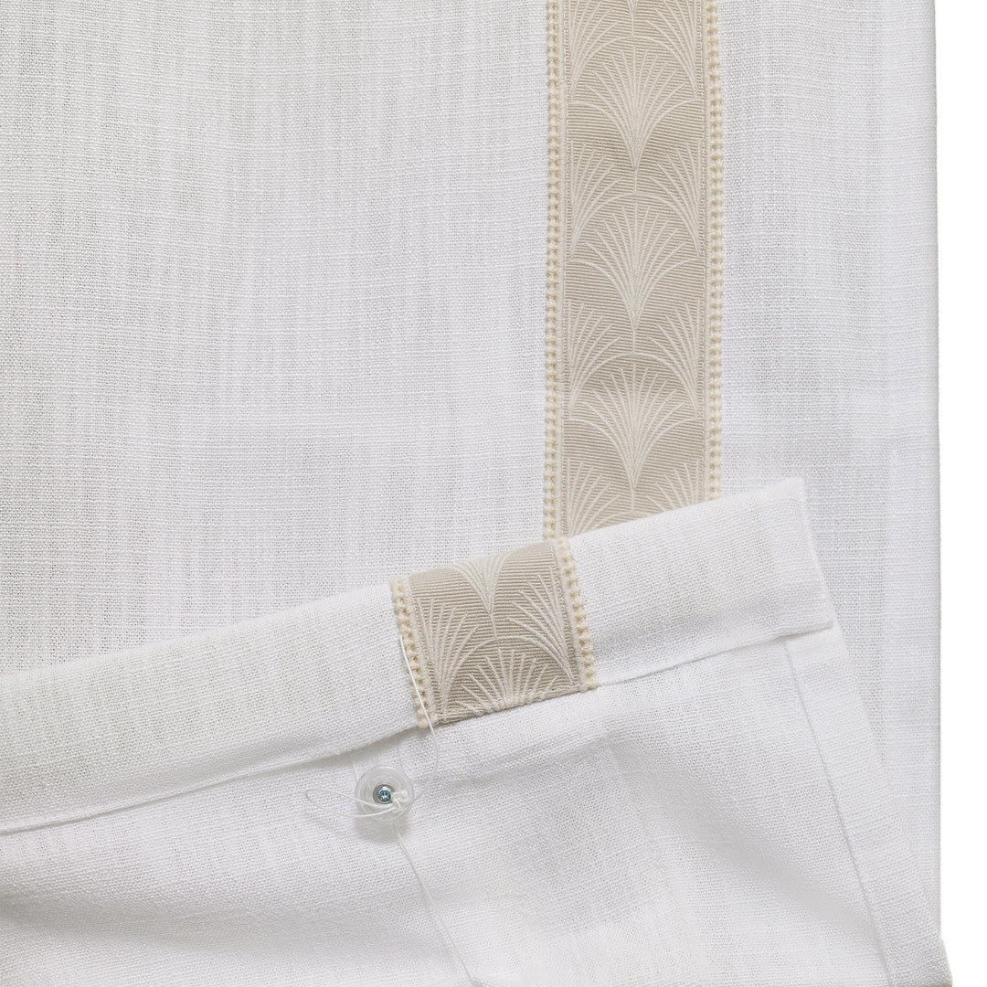 Custom Roman Shade & Blinds with Trim Border